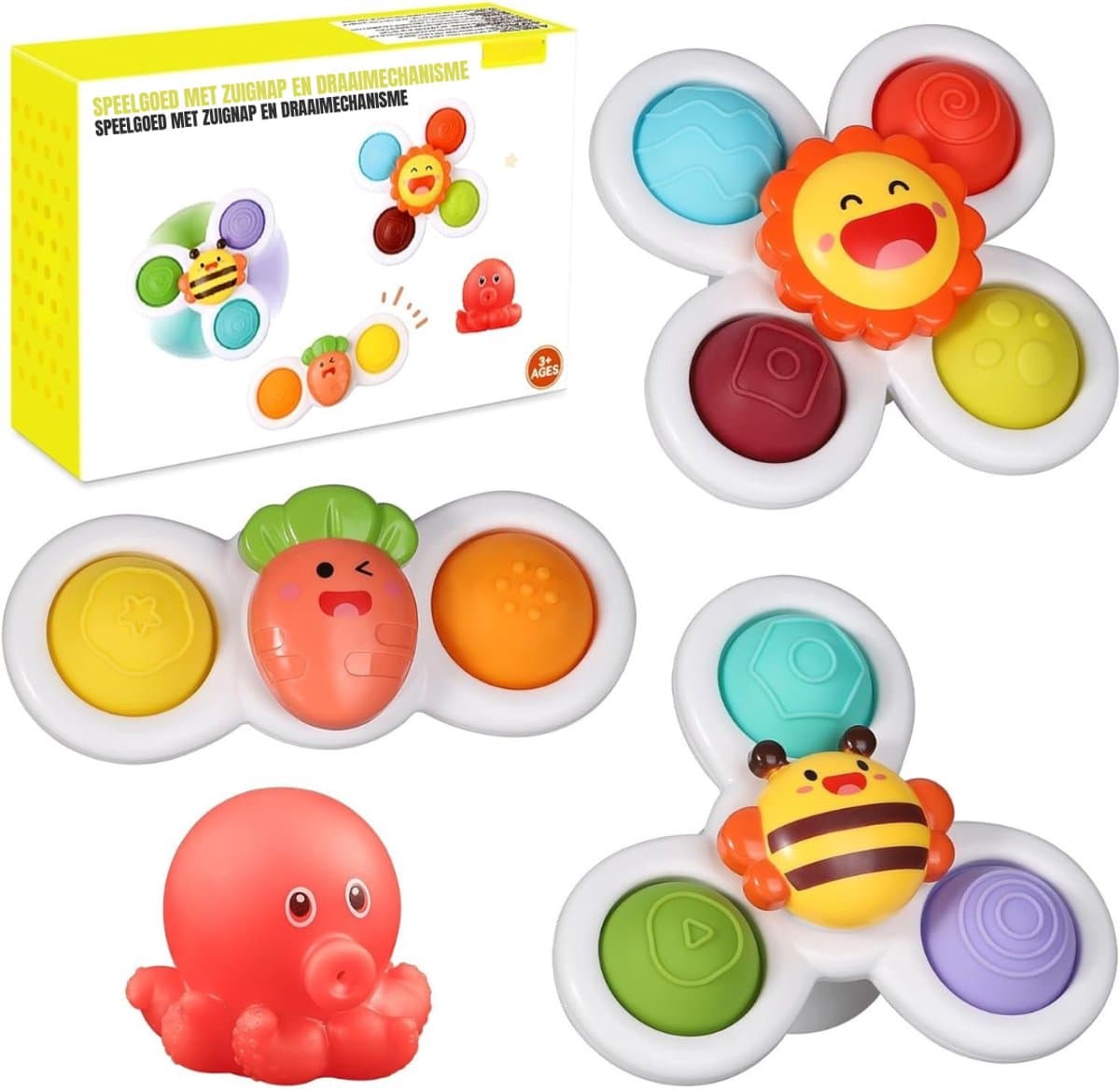 QORA® Baby Speelgoed 3 Maanden - Baby Speelgoed- Veelkleurig- 13cm x 6cm x 19cm