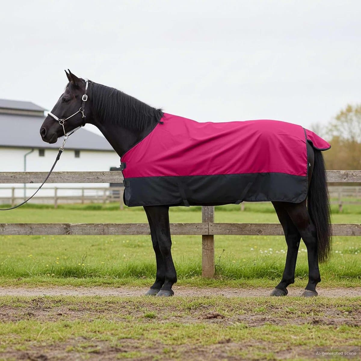Paardendeken - Paardenkleed - Buiten en stal - Waterdicht polyester - 95 cm - Roze