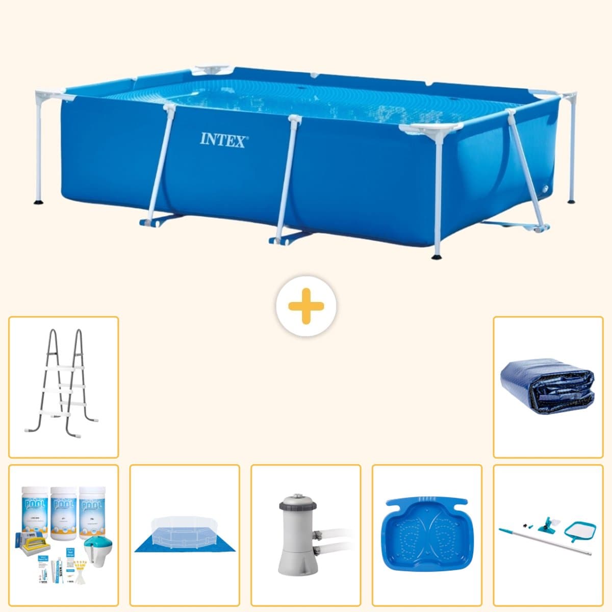 Intex Frame Zwembad Rechthoekig - 300x200x75 cm - 8-delig S20059