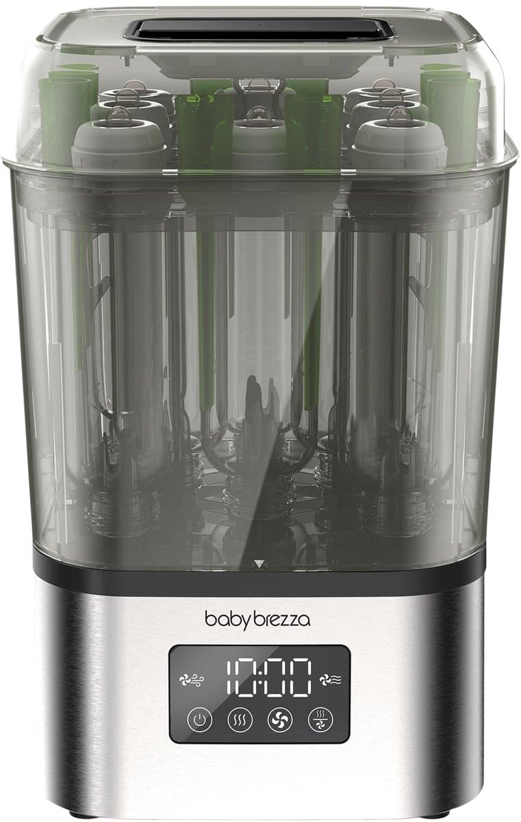 Baby Brezza SuperQuick 10-Minute Sterilizer Dryer – Flessen Sterilisator & Droger – Klaar in 10 minuten – Stainless Steel