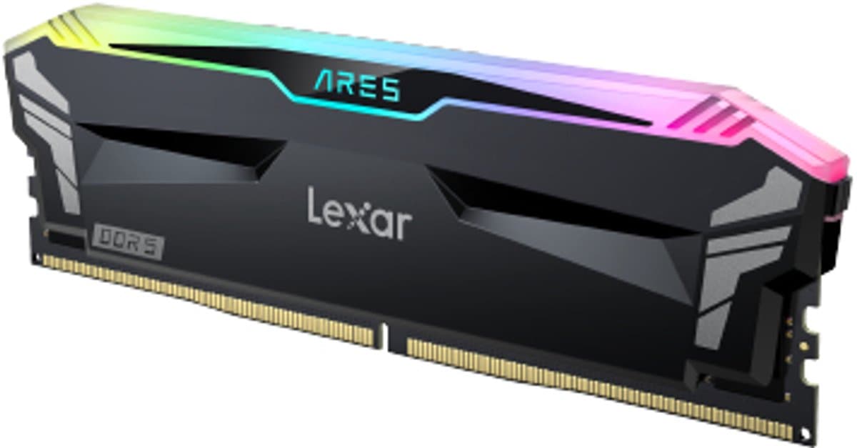 Lexar Ares DDR5 6800 CL34 1,4 V DDR5-geheugen met koelplaat en RGB-verlichting, duopack, zwart