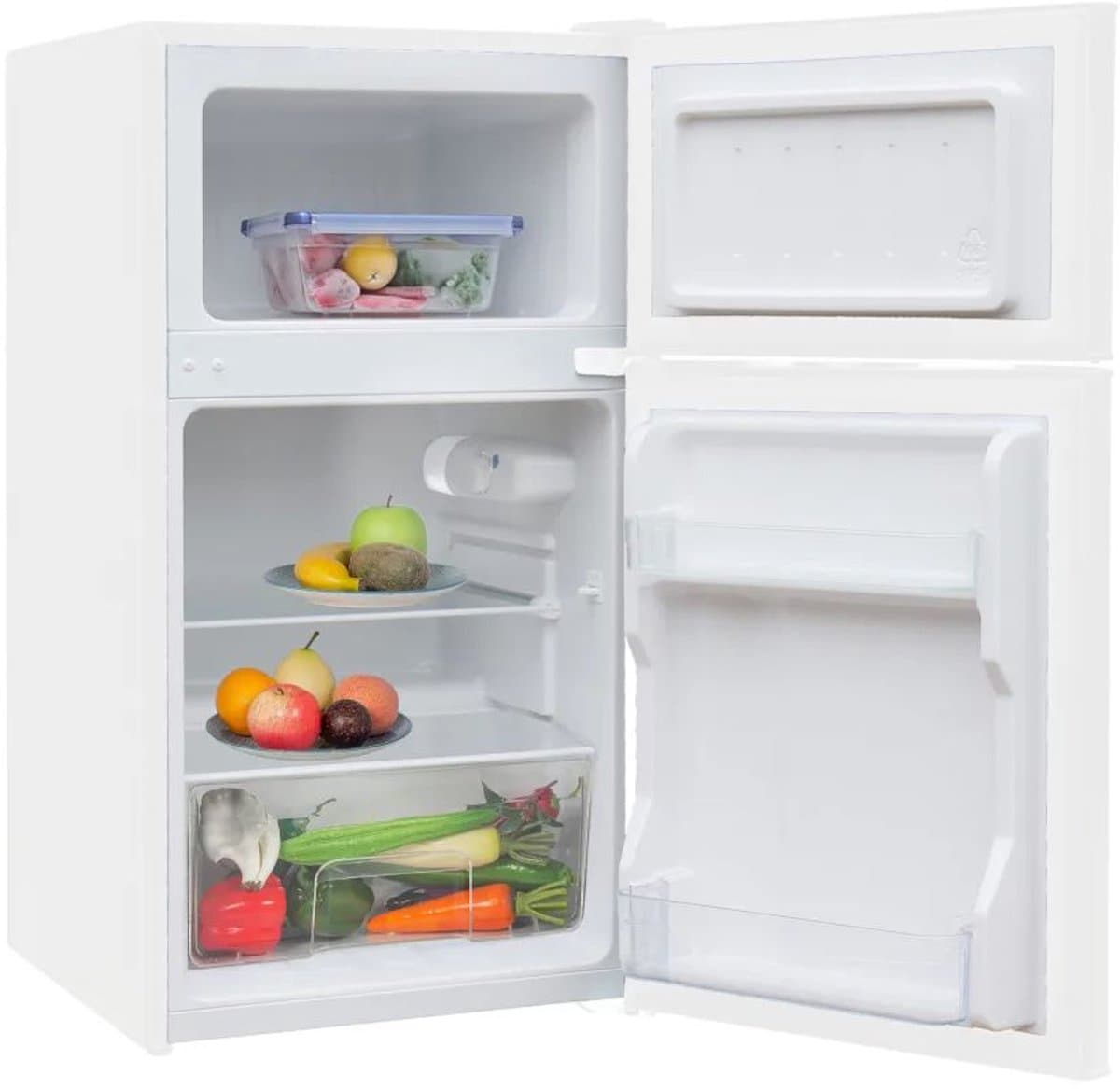 Manta MM545DWH - Koelvriescombinatie - 25L vriezen - 63L koelen - Verwisselbare deur - Wit