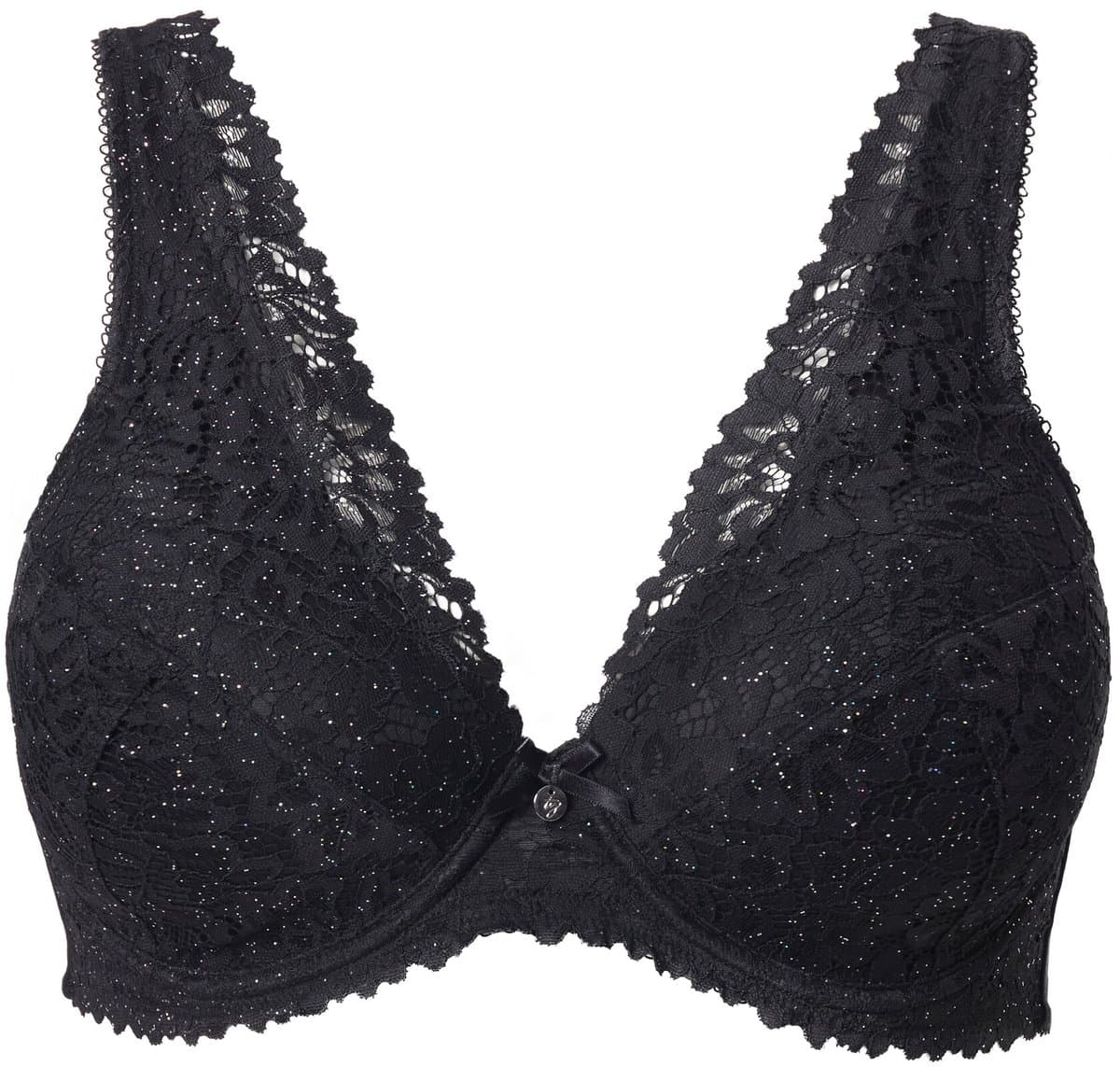 TruYou - Dames - TRUYOU beugelbeha kant zachte cups - Zwart - Maat 95F