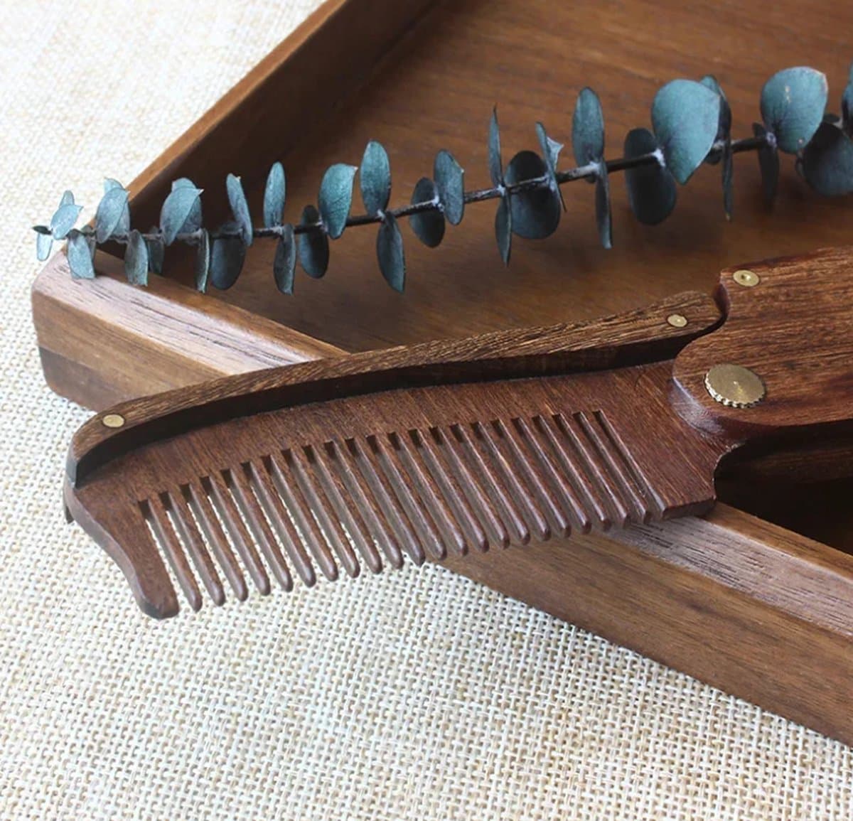 Finnacle - BaardKam - Baard kammen - Houten kam - Baardkam - Inklapbare kam - Haarborstel - Folding Comb - Pocket kam