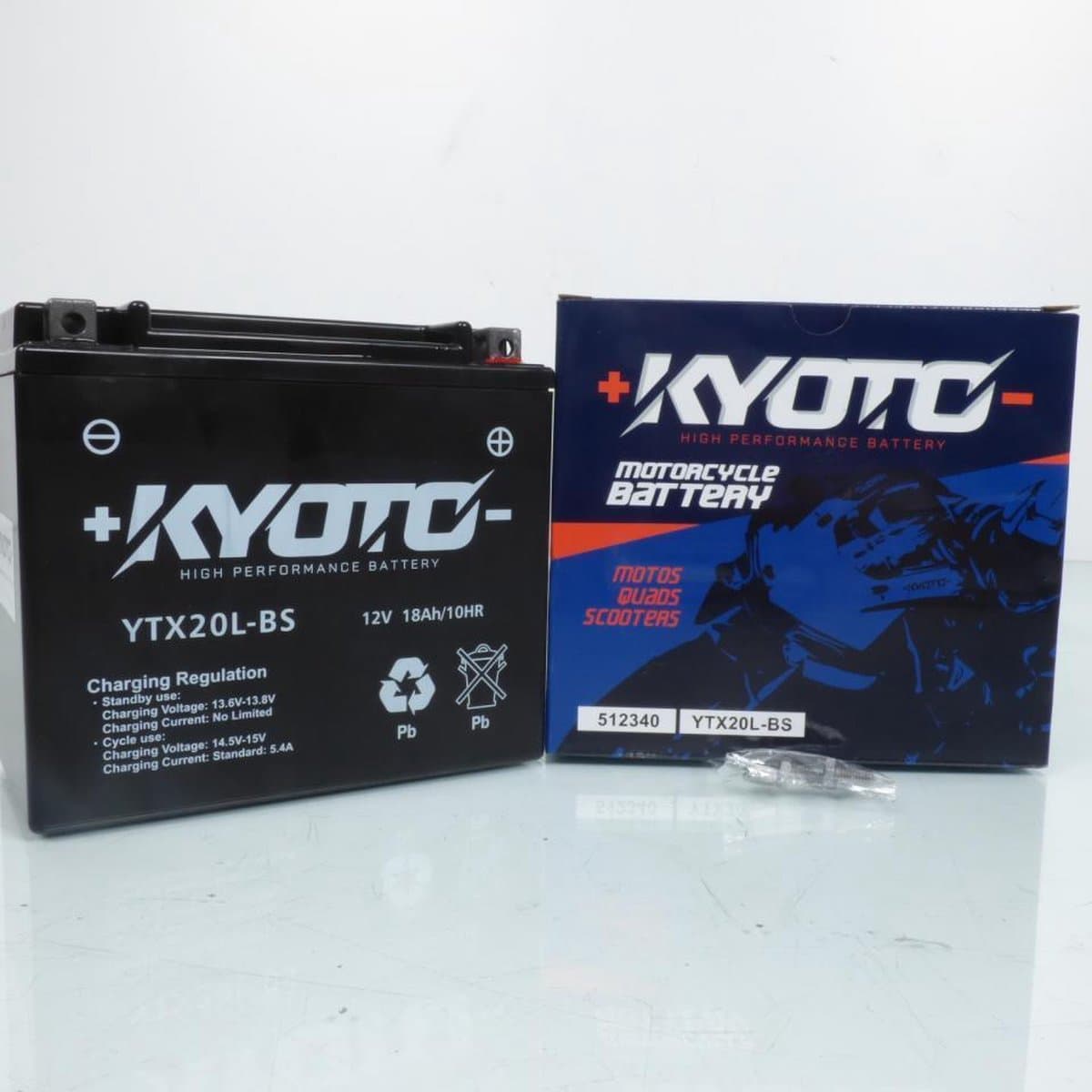 sla kyoto accu voor quad tgb 550 blade irs 2008 tot 2011 ytx20l-bs sla / 12v 18ah nieuw