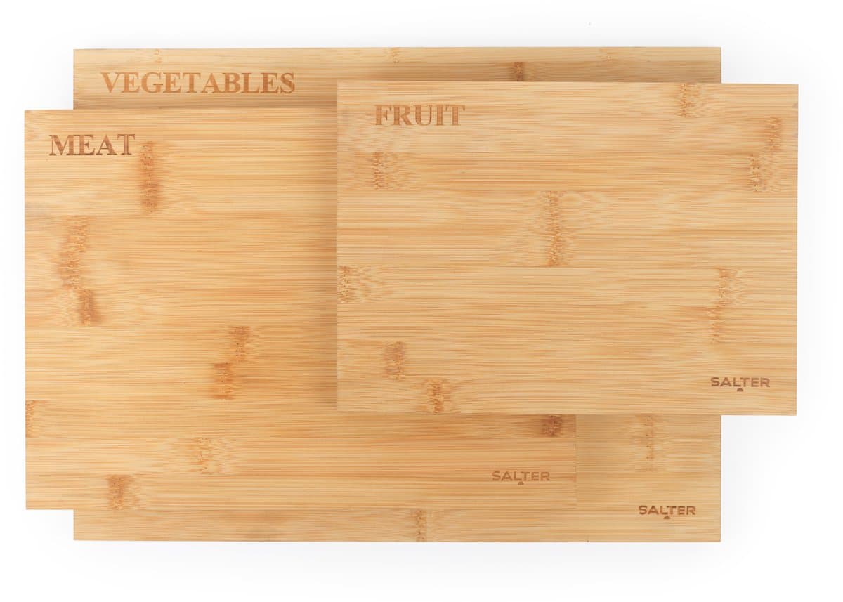 Salter - Bamboe Snijplanken - 3 Delig - Voor Fruit/Vlees/Groenten