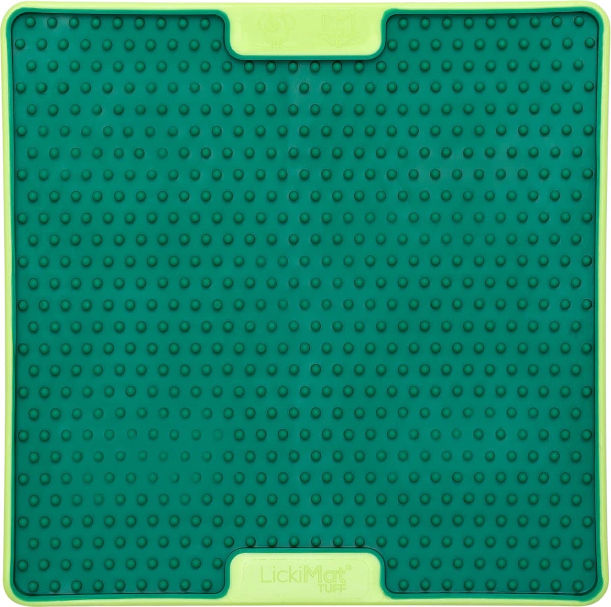 Lickimat Soother Pro Tuff - Slowfeeder Voermat 20x20 cm - Hondenvoerbak - Appelgroen