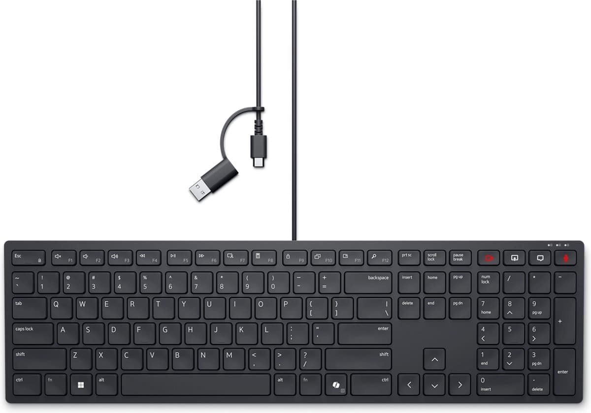 DELL pro bekabeld samenwerkingstoetsenbord - KB525C - VS internationaal (QWERTY)