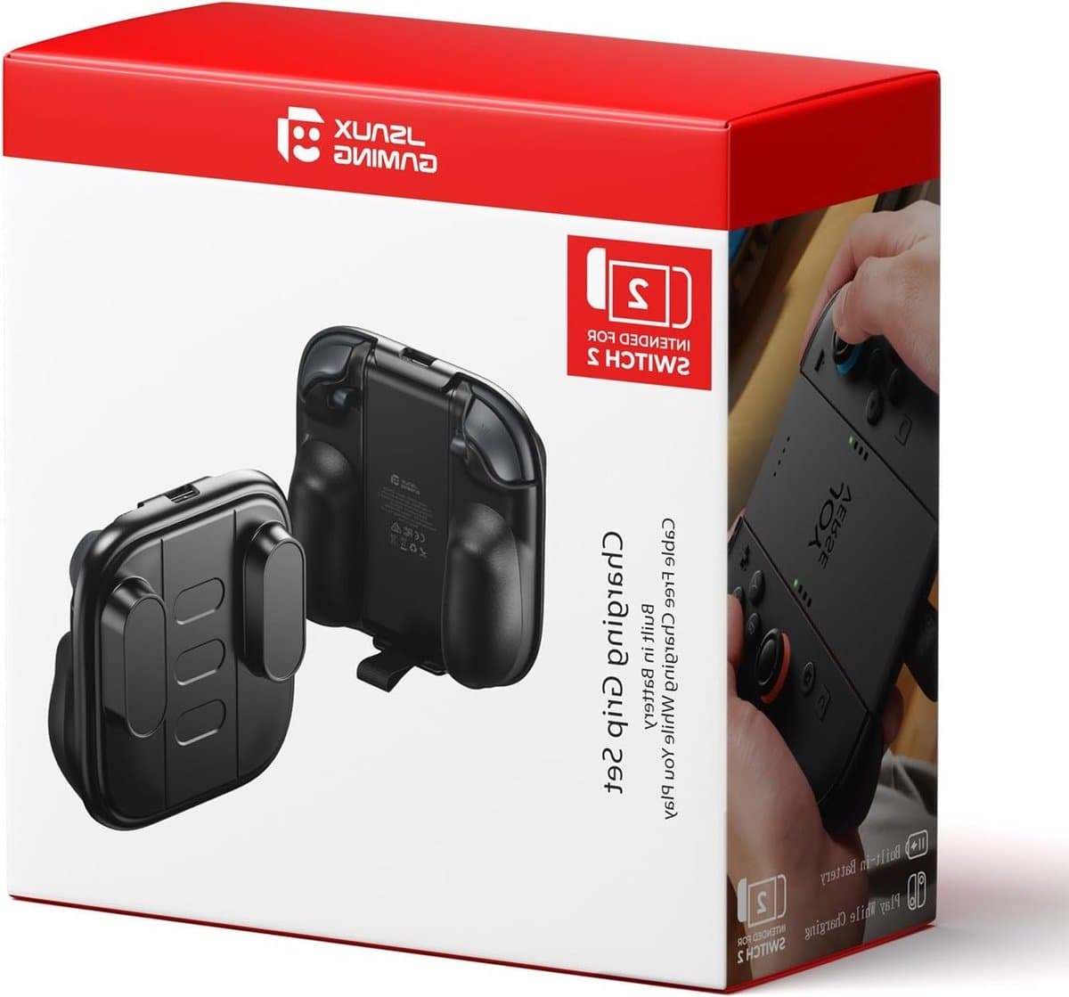Ergonomische Oplaadgrip voor Nintendo Switch 2 JoyCon met Ingebouwde Batterij en Speelmogelijkheid tijdens Opladen, Perfect voor Gaming en Comfortabel Gebruik