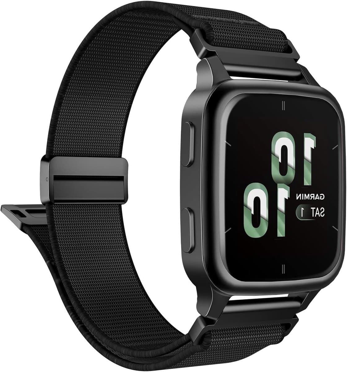 Verstelbare Nylon Horlogeband voor Garmin Vivoactive en Venu - Comfortabel, Duurzaam en Stijlvol in Zwart
