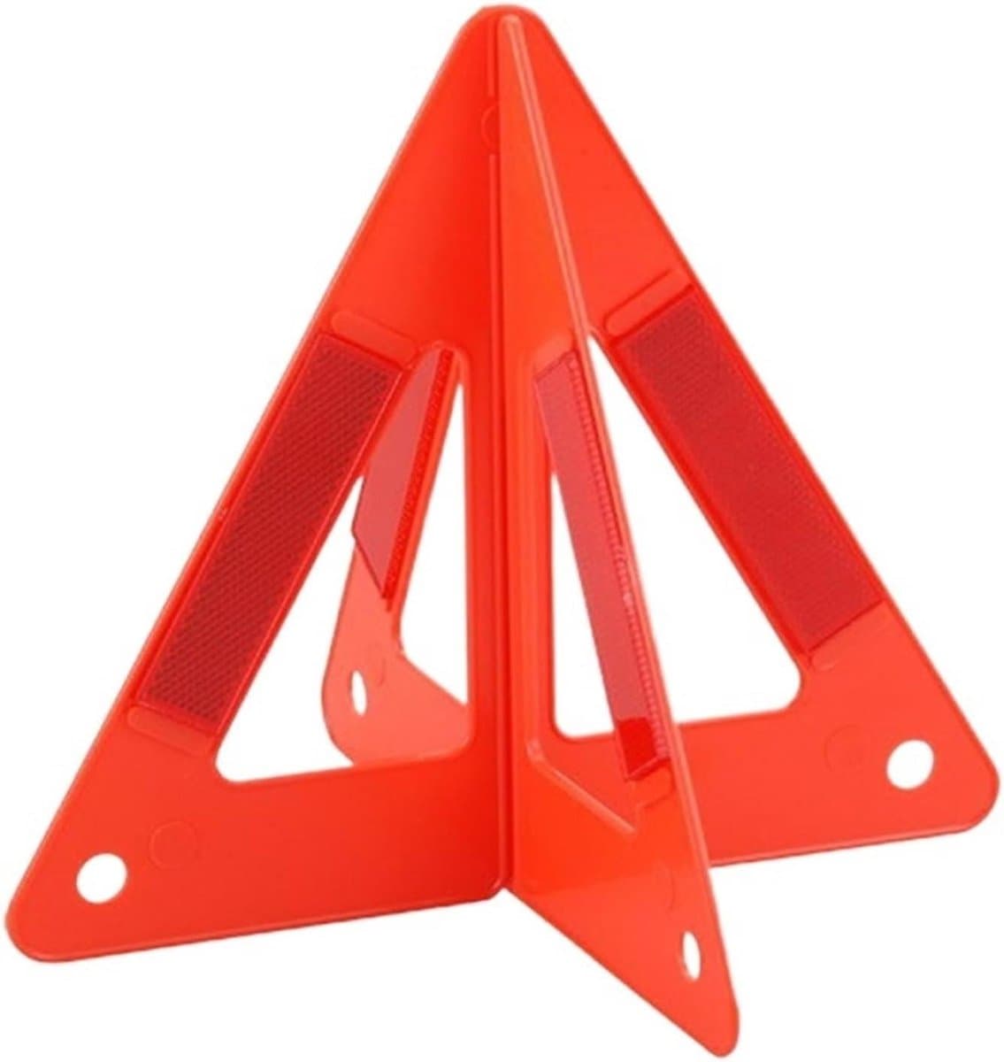 Gevarendriehoek Opvouwbaar - Verkeerswaarschuwingsbord Nood - Auto Noodsituaties - Stevige Staande Standaard - 23x26cm - Rood
