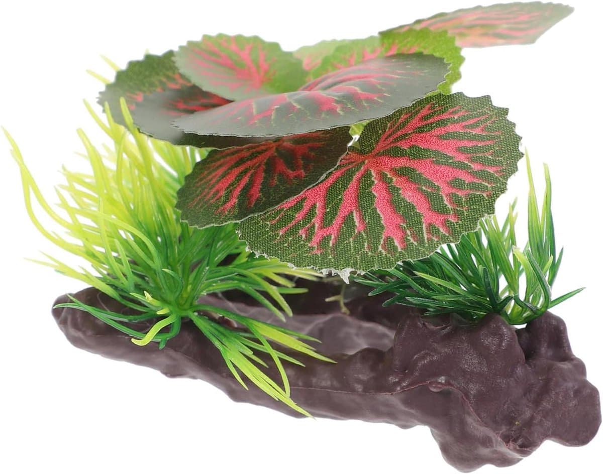 Kunstmatige Aquariumplanten - Nep Planten - Aquarium Decoratie - Onderhoudsvrij Design - 6 x 7.5 x 6 cm - Groen