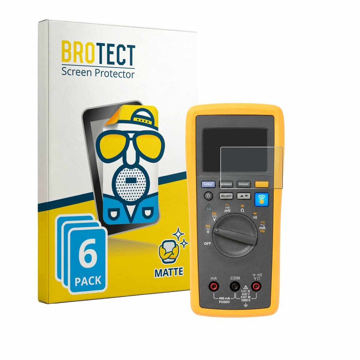 BROTECT - Screenprotector voor Fluke 3000 FC - Folie Beschermfolie matte 6 Stuks