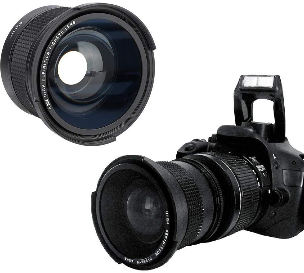 Shopcentral - Fisheye Lens - 52mm - Duurzaam ontwerp - 0.35x groothoeklens - Voor digitale camera's - Professionele beeldkwaliteit - Geschikt voor...