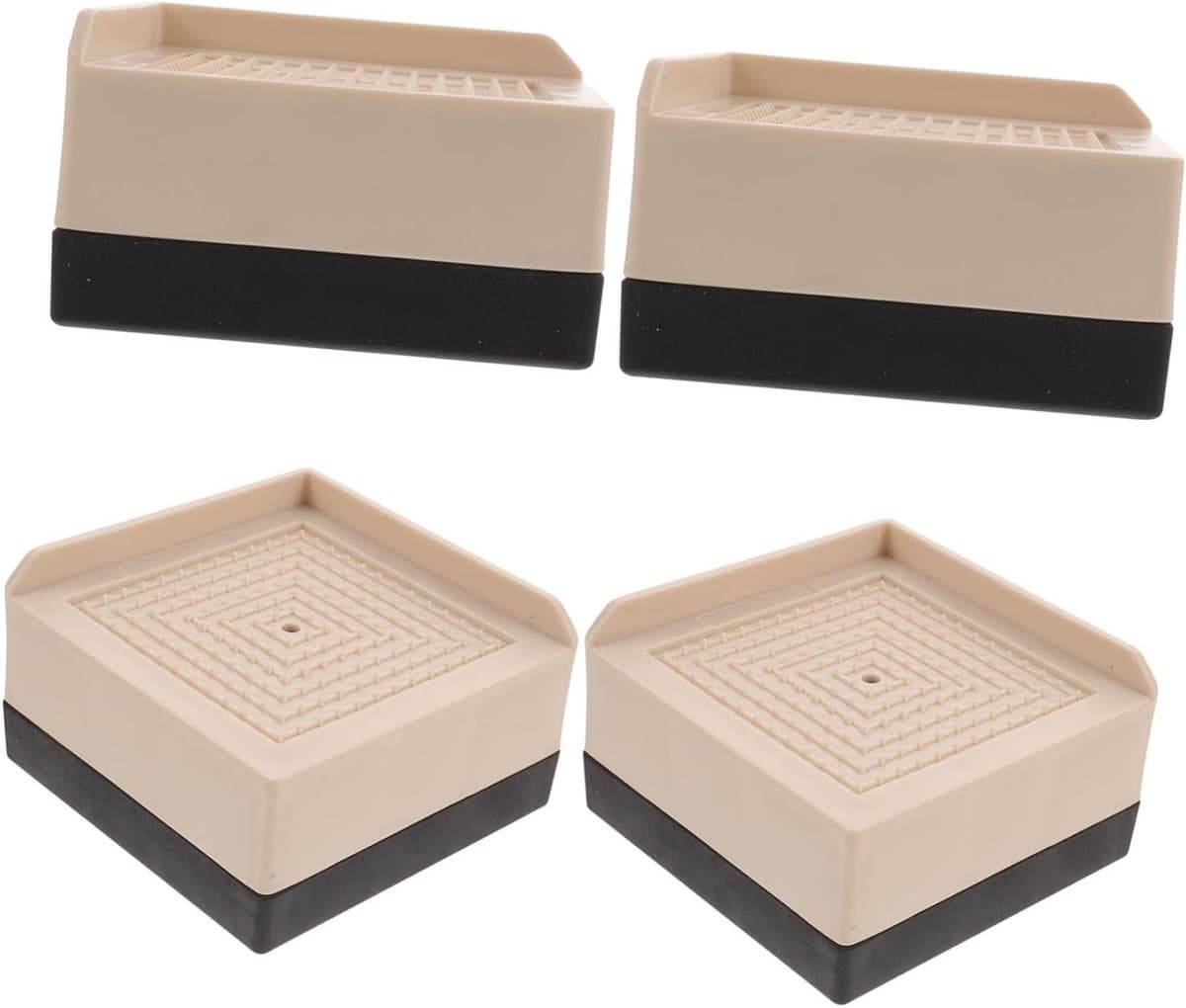 Meubelverhogers - Poten verhogen - Extra opbergruimte - Beschermt vloeren - 4 stuks - Beige