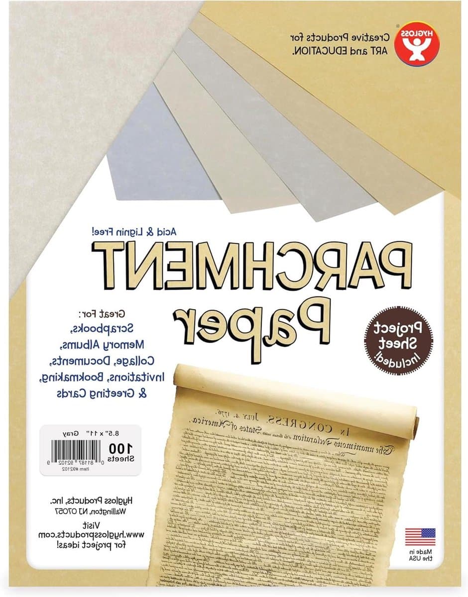 Perkamentpapier - Hobby papier - Creatief bezig zijn - Printer vriendelijk - 100 vellen - Grijs