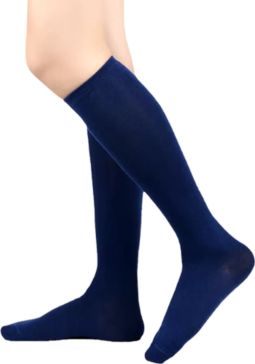 Scoby - Steunkousen - Compressie Sokken - Vliegtuigkousen - Travel/Running Socks - Geschikt Voor Hardlopen/Voetbal/Hockey/Wandelen - 36 t/m 41 - Donkerblauw