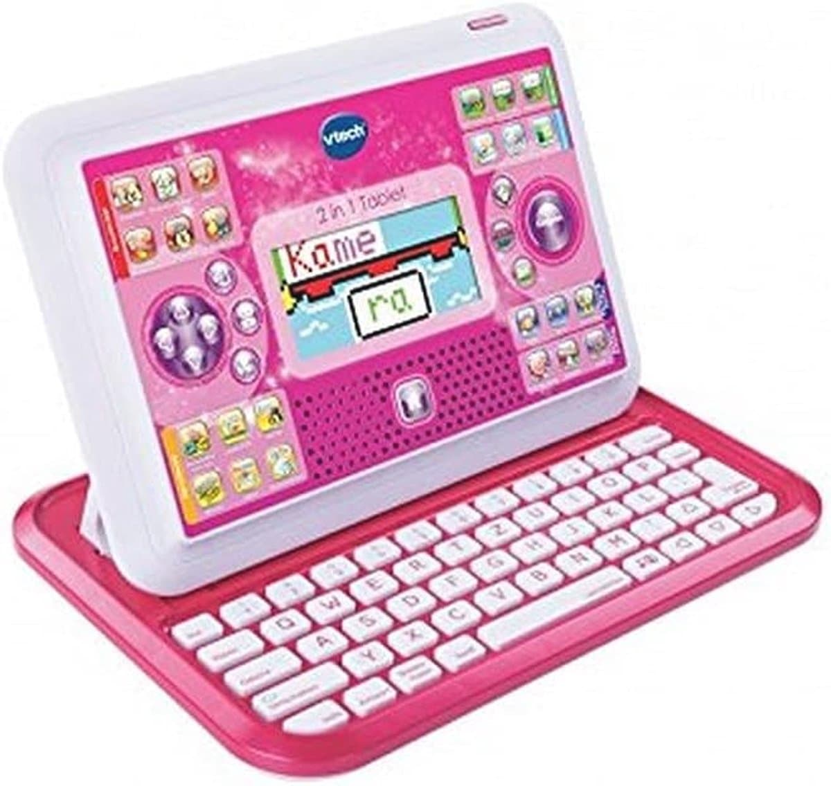 2-in-1 Tablet en Laptop voor Kinderen - 80 Educatieve Spelletjes voor Taal en Wiskunde