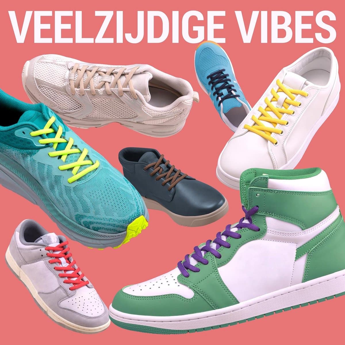 Ovale Sport Schoenveters - Veel Kleuren & Lengtes - Polyester Duurzaam - Geschikt voor Sneakers, Sportschoenen en Laarzen