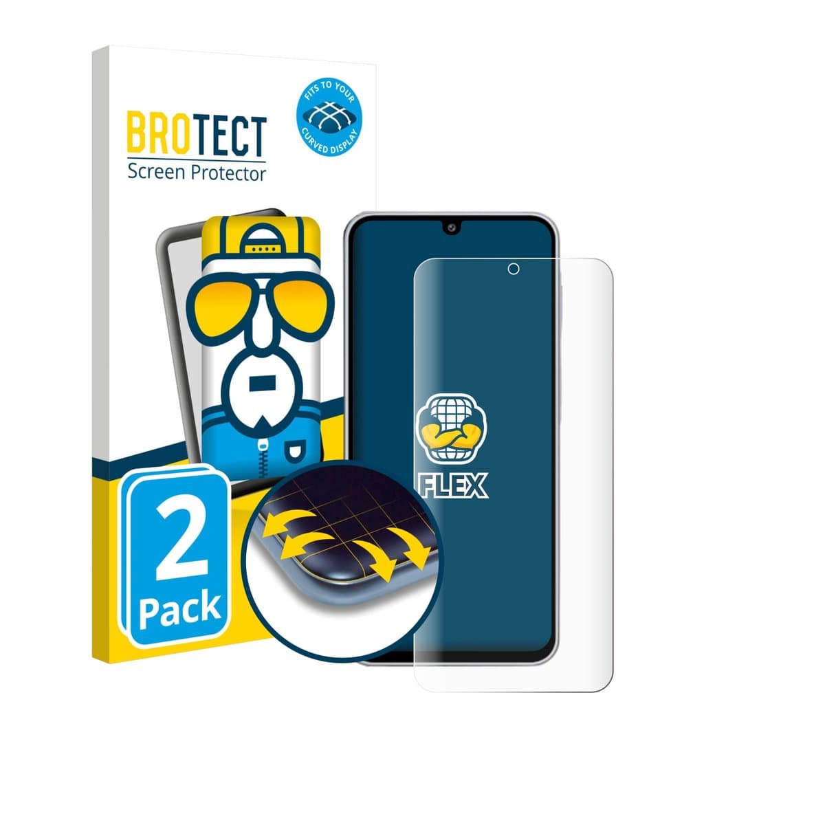 BROTECT - Screenprotector voor Samsung Galaxy M17 - Folie Beschermfolie transparant volledig dekking - 2 Stuks