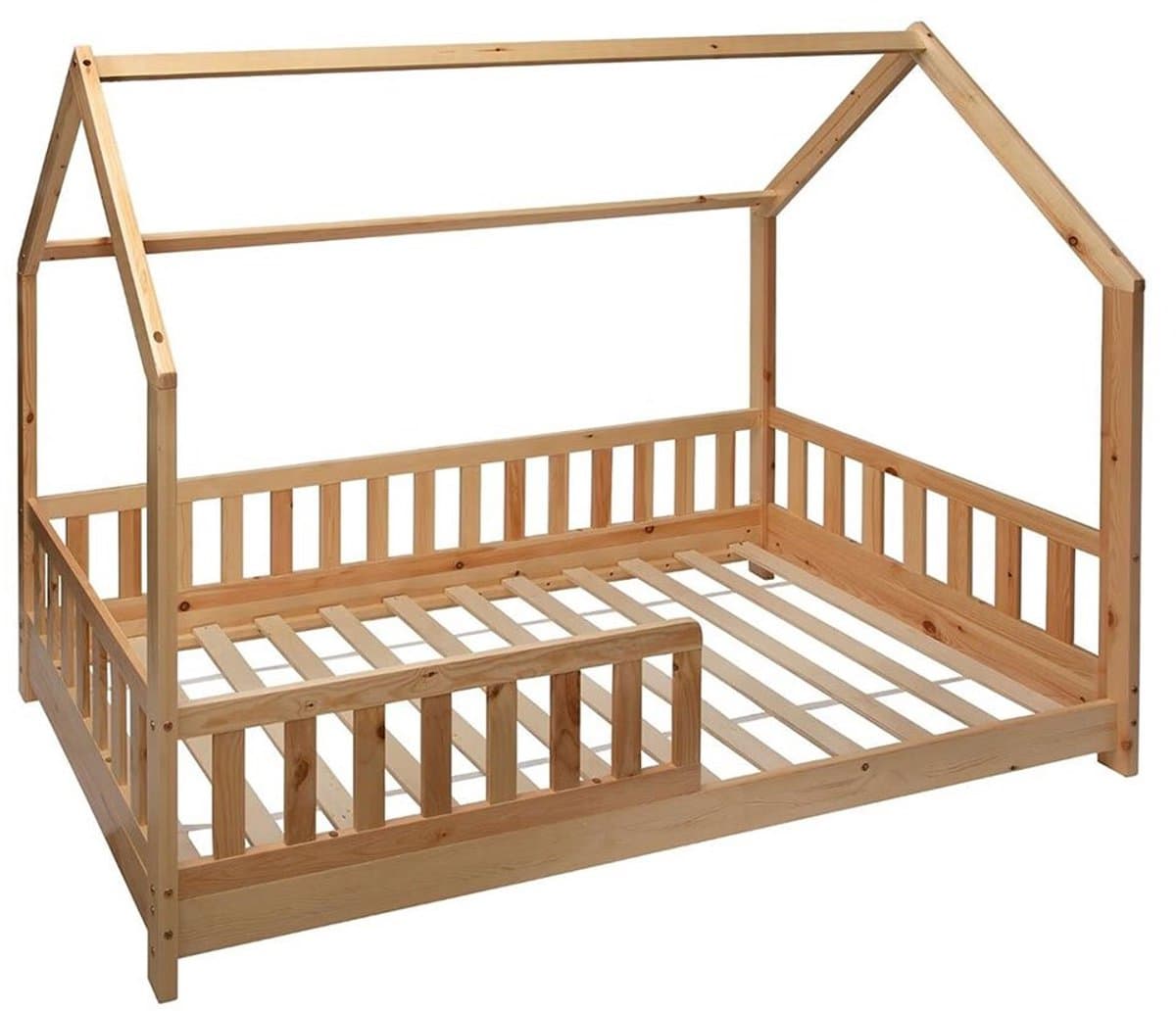 Atmosphera Bosco Cabin Bed - Steigerhout, Touw Beige, 90 x 190 cm