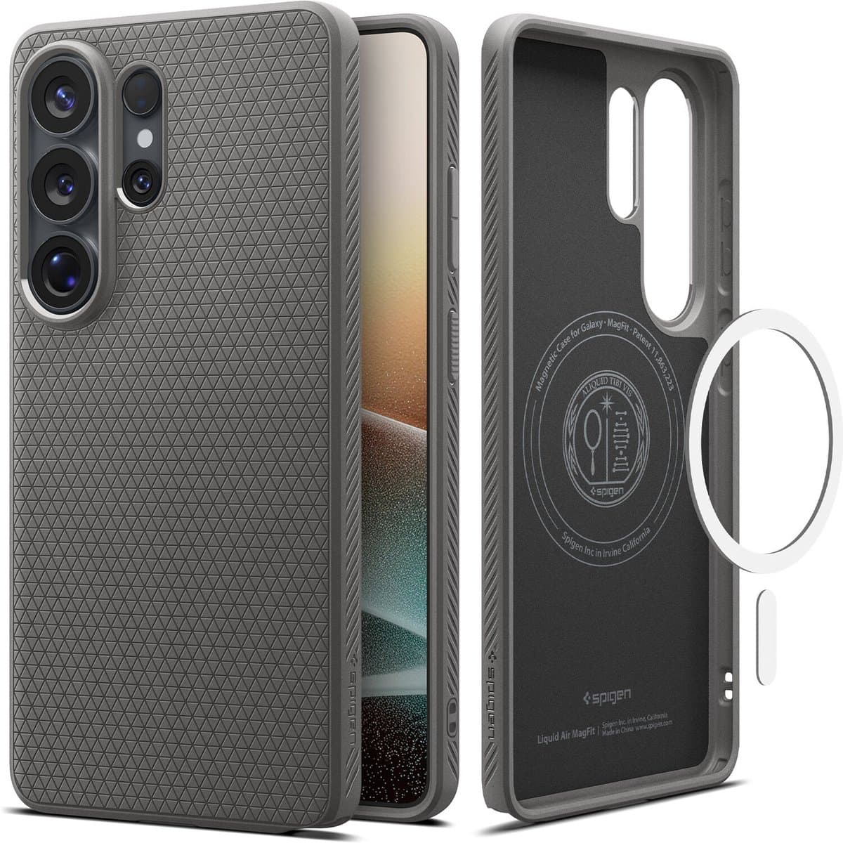 Spigen Liquid Air™ MagFit Backcover geschikt voor Samsung Galaxy S26 Ultra - Marble Gray