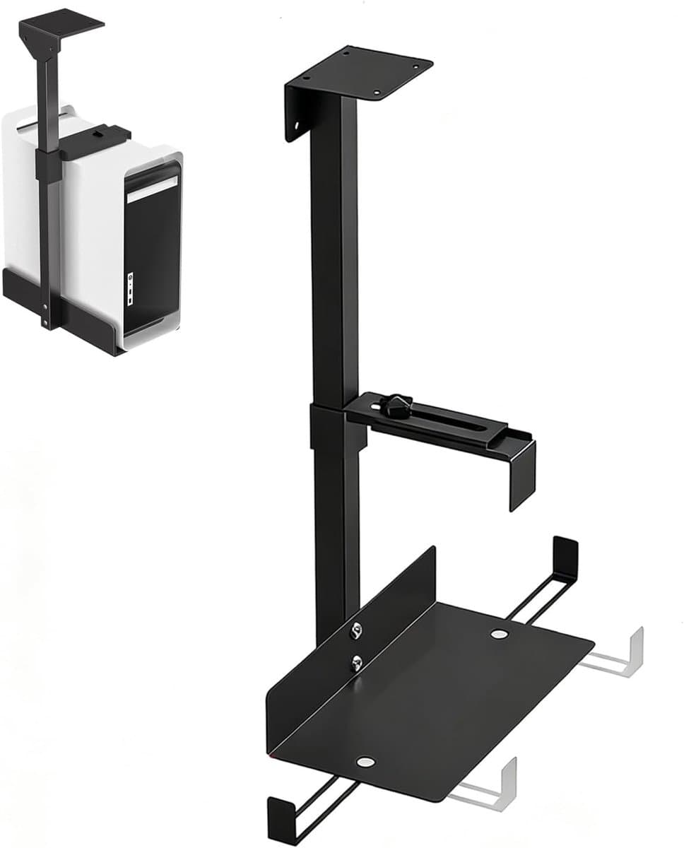 PC Stand - Verstelbaar tot 470mm - Stevig Staal - Ruimtebesparend voor kantoor - ShopVlot