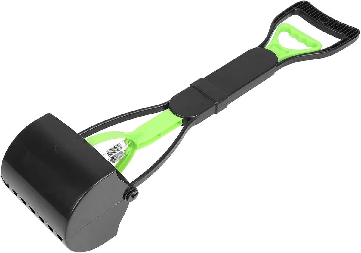 Huisdier Poepschep - Afvalverzamelaar - Huisdier Afval Opruimen - Opvouwbare Lange Steel - 60 cm - Groen Zwart
