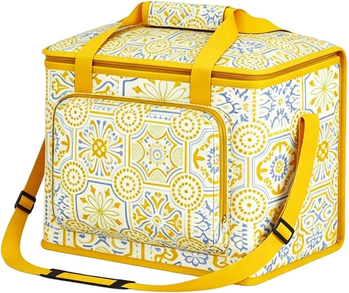 Picknick Koeltas - Draagbare Koelbox - Eten Koel Houden - Waterbestendige Stof - 30 x 20 cm - Geel