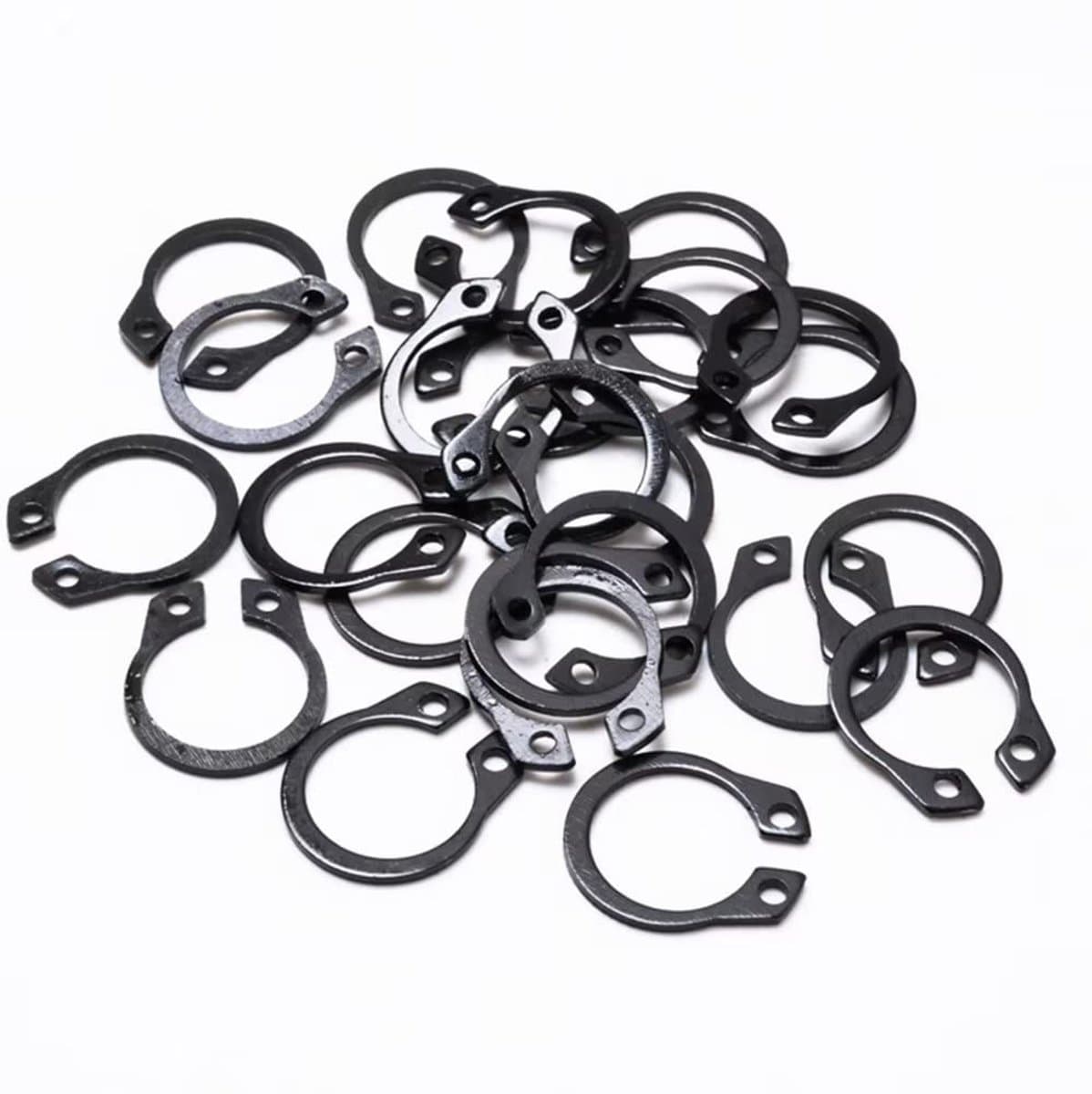Dailygoods- Circlip 21mm - Externe Borgringen - Borgringen Assortiment - Bevestigingsmiddel - 60 Stuks - Mangaanstaal - Borgring