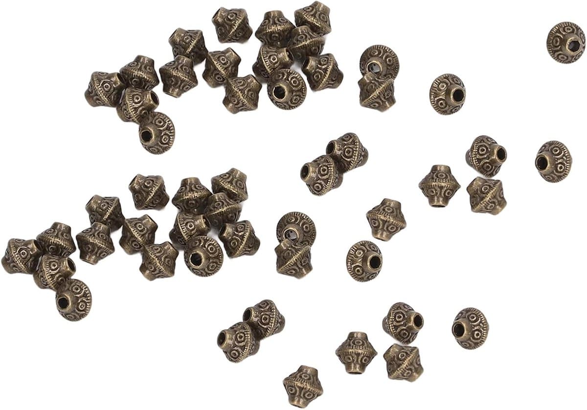 Spacer Beads, 100st Tibetaanse Spacer Beads Bronzen Kleur Zinklegering Op Grote Schaal Toepasbare Bronze Spacer Beads voor Armband DIY Ambachtelijke Sieraden Maken