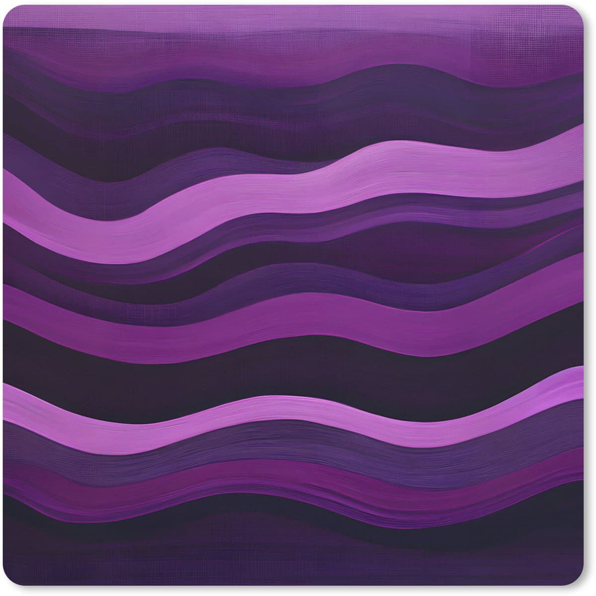 Muismat XXL 60x60 cm - Bureau onderlegger - Bureau mat Lijnen - Golven - Paars - Abstract - Bureaumat - Gaming mousepad xl - Bureaulegger groot - Computer deskmat