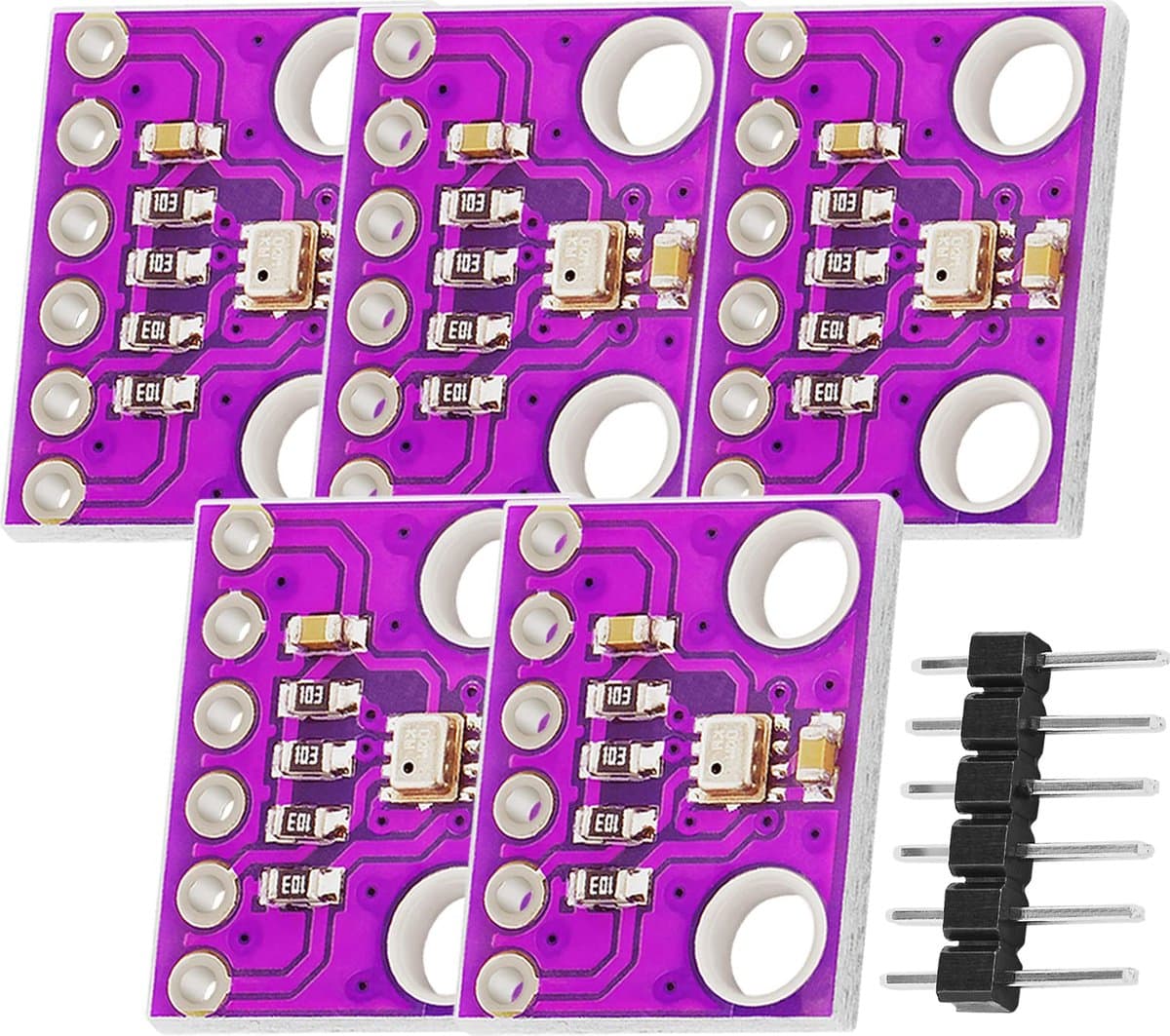AZDelivery 5 x GY-BMP280 Barometrische Sensor voor luchtdrukmeting compatibel met Arduino Inclusief E-Book!