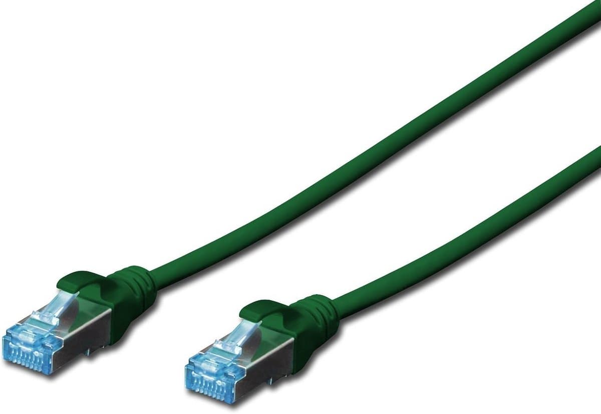 Netwerkkabel CAT 5e 2 Meter Zwart - SF/UTP Afgeschermd Ethernet Kabel met RJ45 - Geschikt voor Cat6