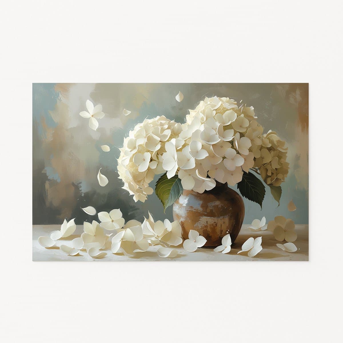 Hortensia muurdecoratie – wanddecoratie – muurdecoratie – 90x60 cm