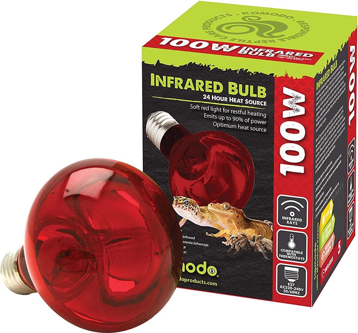 Komodo Infrarood Warmtelamp - ES 100 Watt