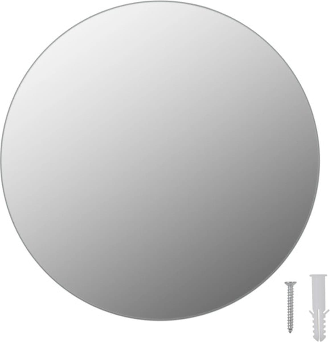 vidaXL Spiegel rond frameloos 30 cm glas