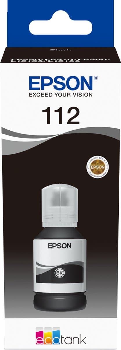 Epson 112 EcoTank inktfles, 127 ml, Zwart