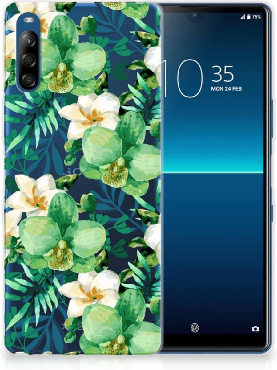 Back Cover voor Sony Xperia L4 TPU Case Orchidee Groen