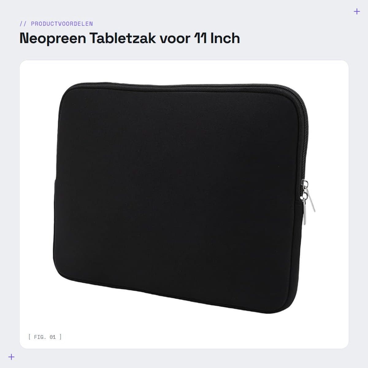 Dailygoods- Schuimtabletzak Premium Bescherming - Neopreen - Lichtgewicht - Compact - Veelzijdig Gebruik - Ontwerp voor Reizen - 11 Inch - Tablettas