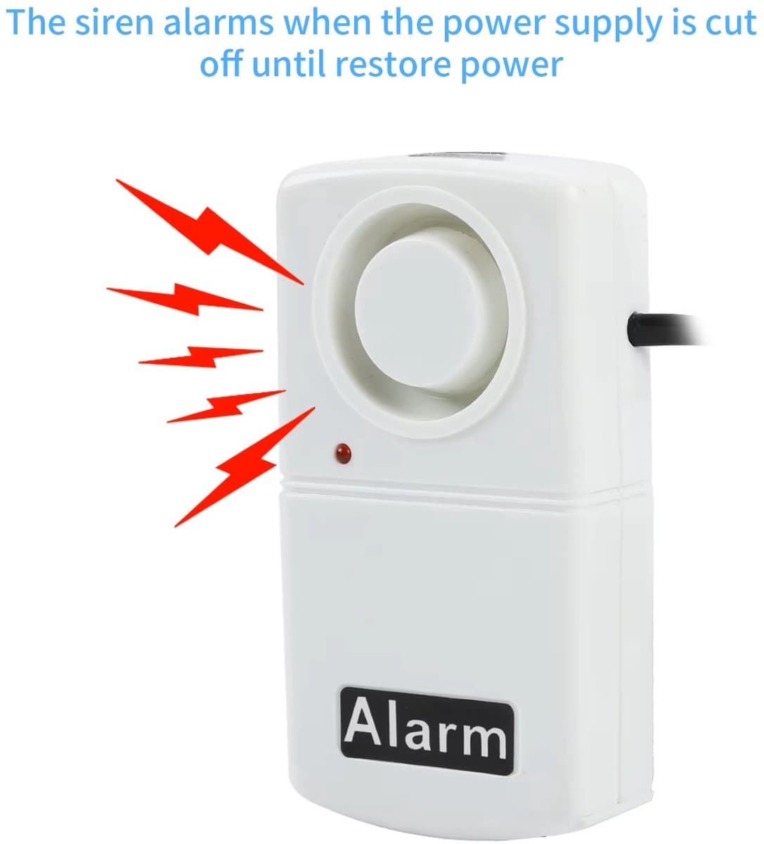 Han-Bar® LED-indicator Stroomuitvalalarm met 120 dB Slimme Sirene
