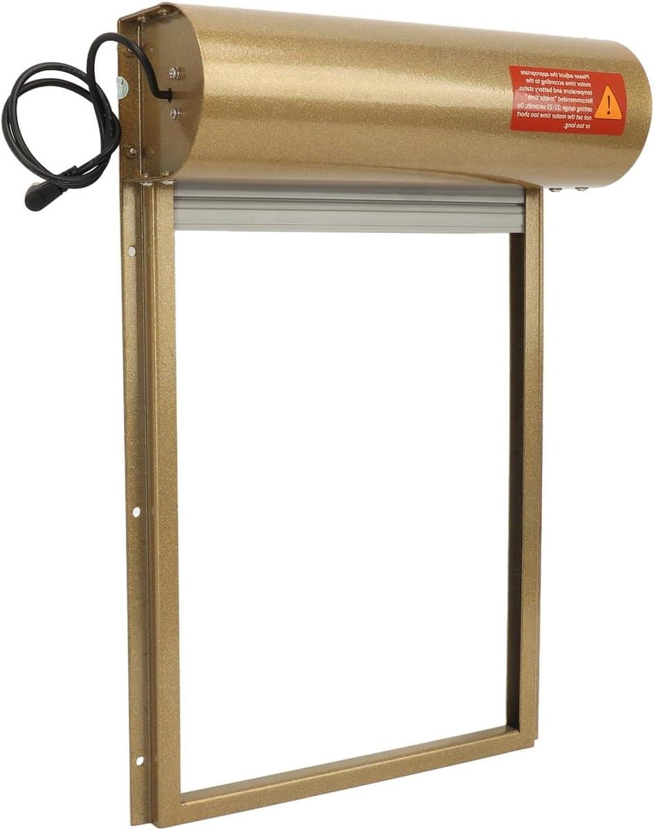 Automatische Kippenhok Deur - Kippendeur Controller - Pluimvee Beschermen - Zonne-energie Aangedreven - 41 x 28 x 11 cm - Goud