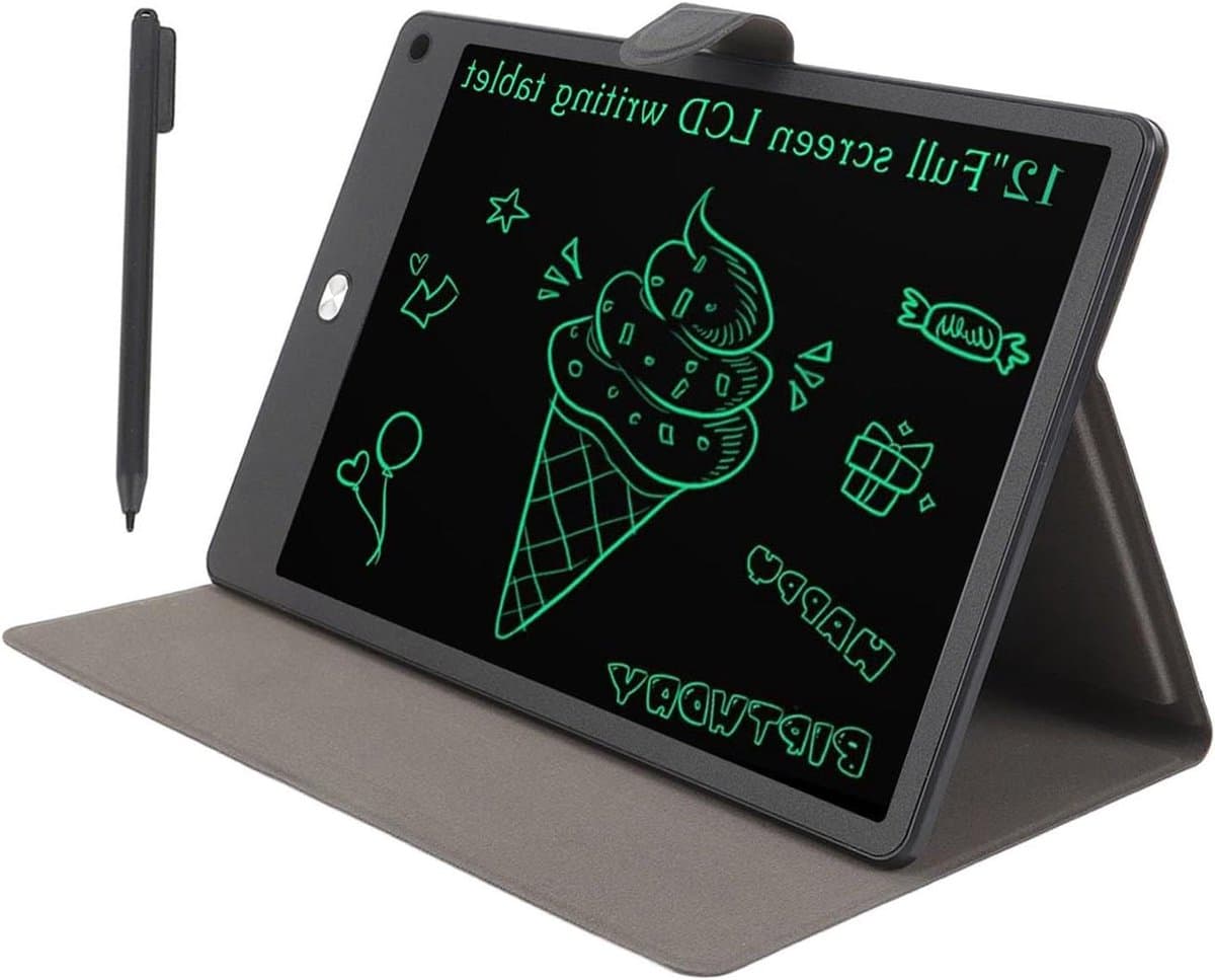 Schrijftablet - Tekentablet Notitieblok - Ideeën Vangen - Oogvriendelijk LCD - 12 Inch - Zwart