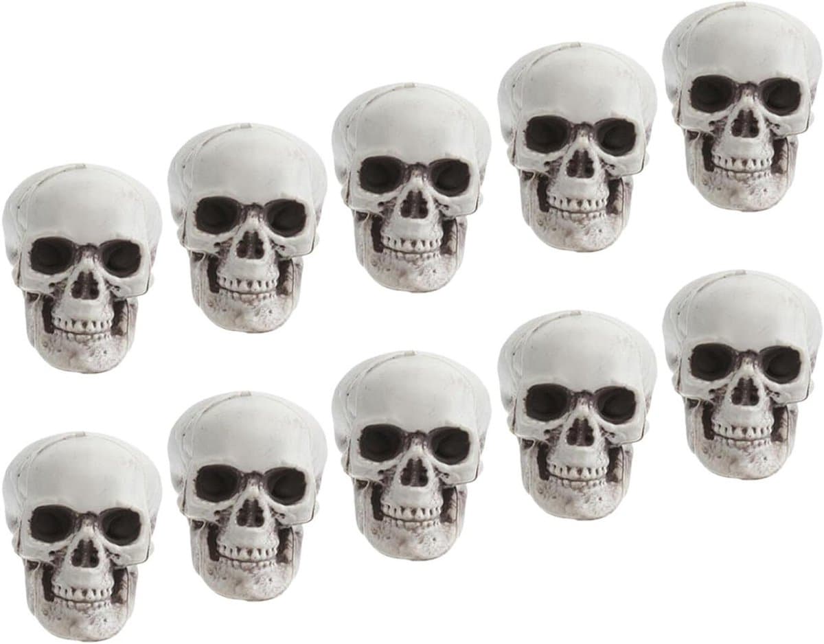 Mini Skelet Hoofden - Schedel Decoratie - Halloween Versiering - Realistisch Ontwerp - 5 cm - Wit