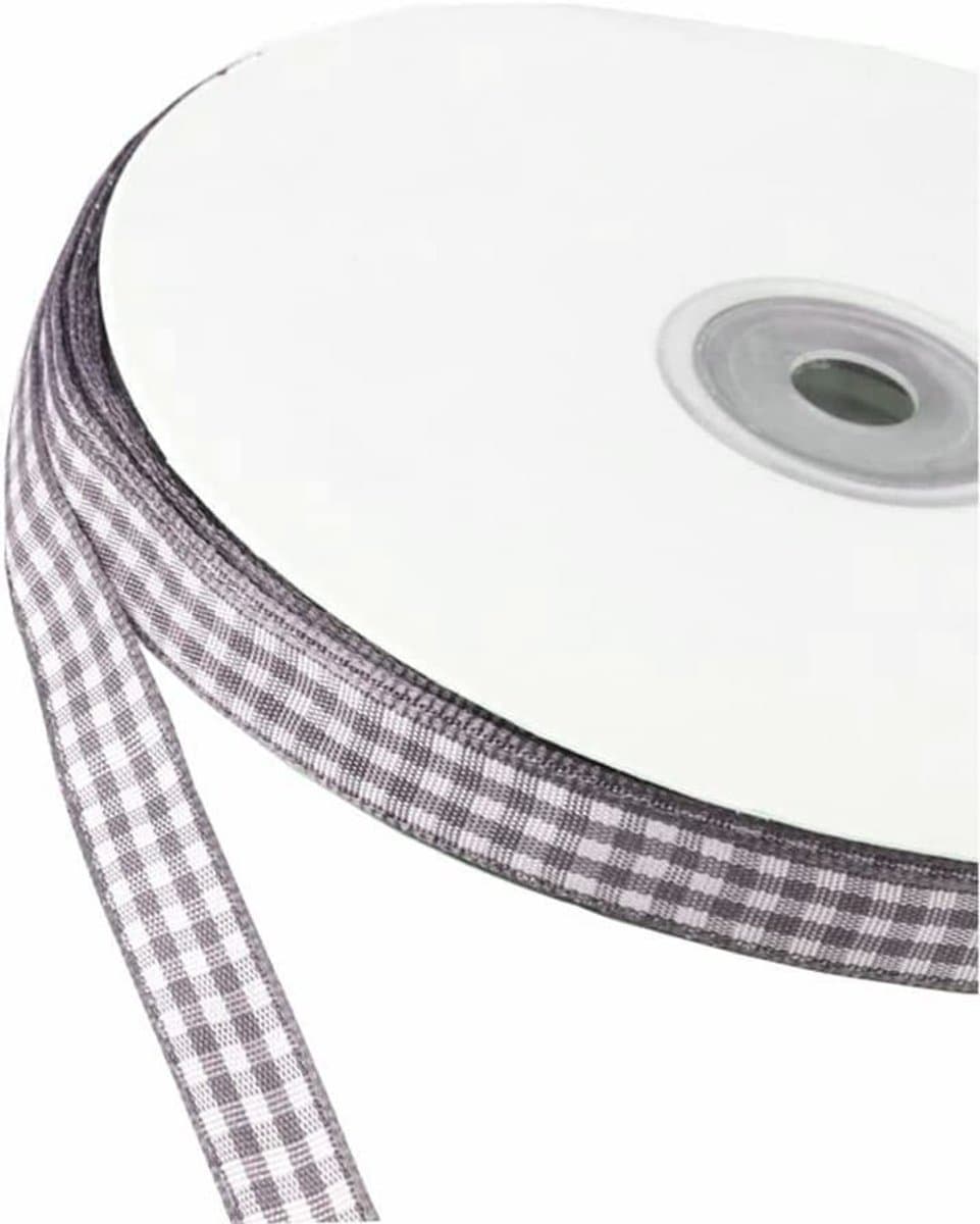 Dailygoods- Decoratielint 45 m - Ruitlint - Cadeaulint - Sierlint - Feestdecoratie - 25 mm breed - Polyester materiaal