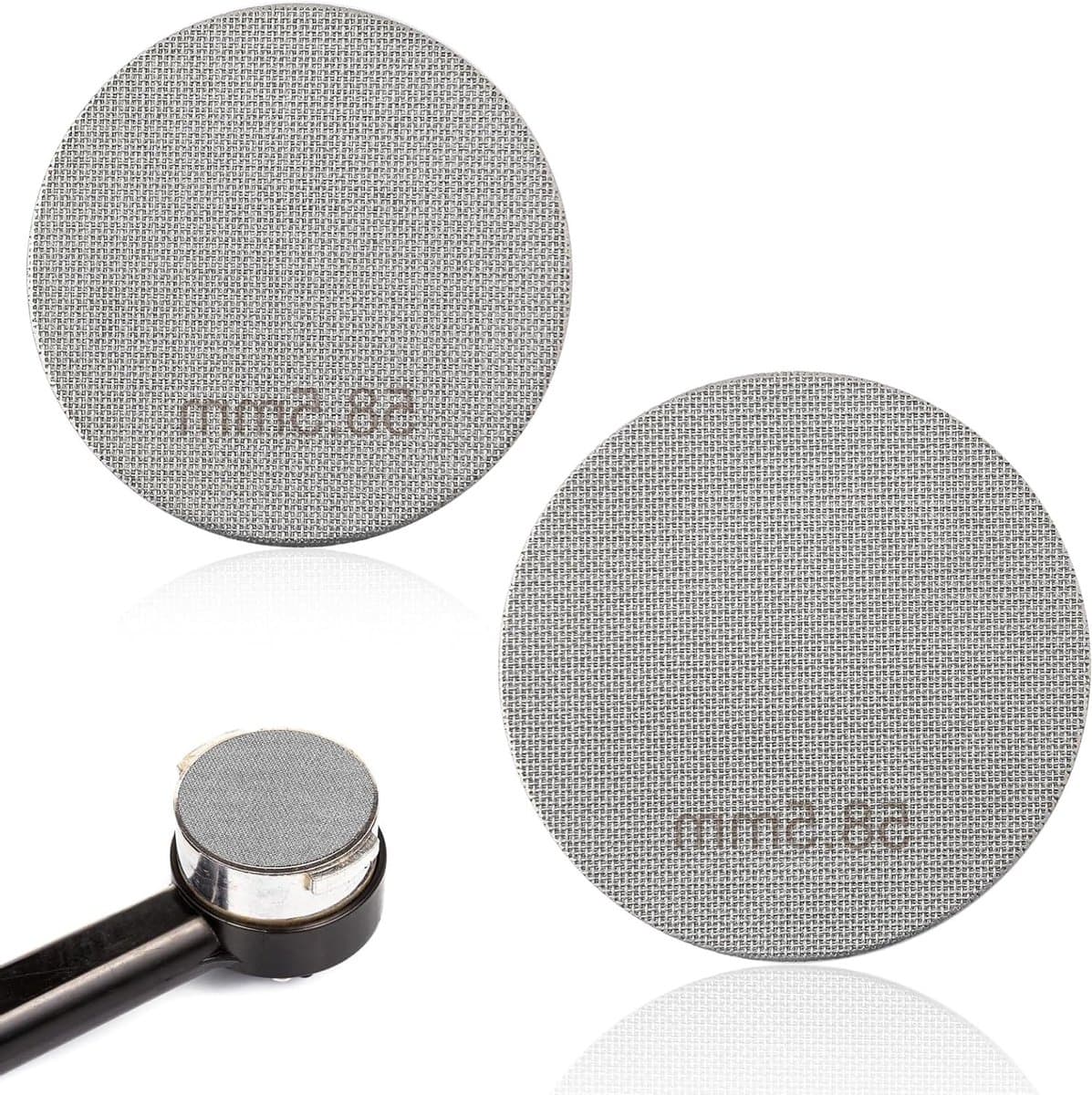Set van 2 Herbruikbare 58.5mm Espresso Filters - Roestvrijstalen Strainer met 150μm Mesh voor Perfecte Koffie Extractie