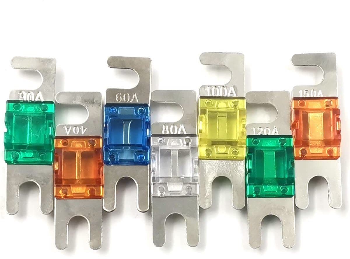Solidchoice - Dailygoody - Mini ANL Fuse Multipack - 7 Stuks 30A tot 150A - Geschikt voor Auto en Marine - Hoogwaardige zekeringen - Betrouwbare bescherming - Veelz