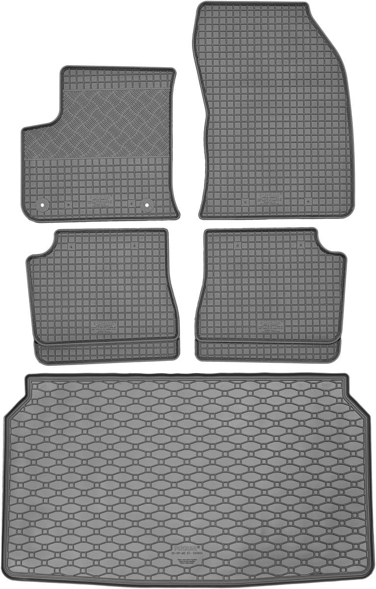 Max-Dywanik RIGUM - Bagageruimte- en Automatten Set - Opel Mokka-e SUV - Perfecte Pasvorm - Zwart