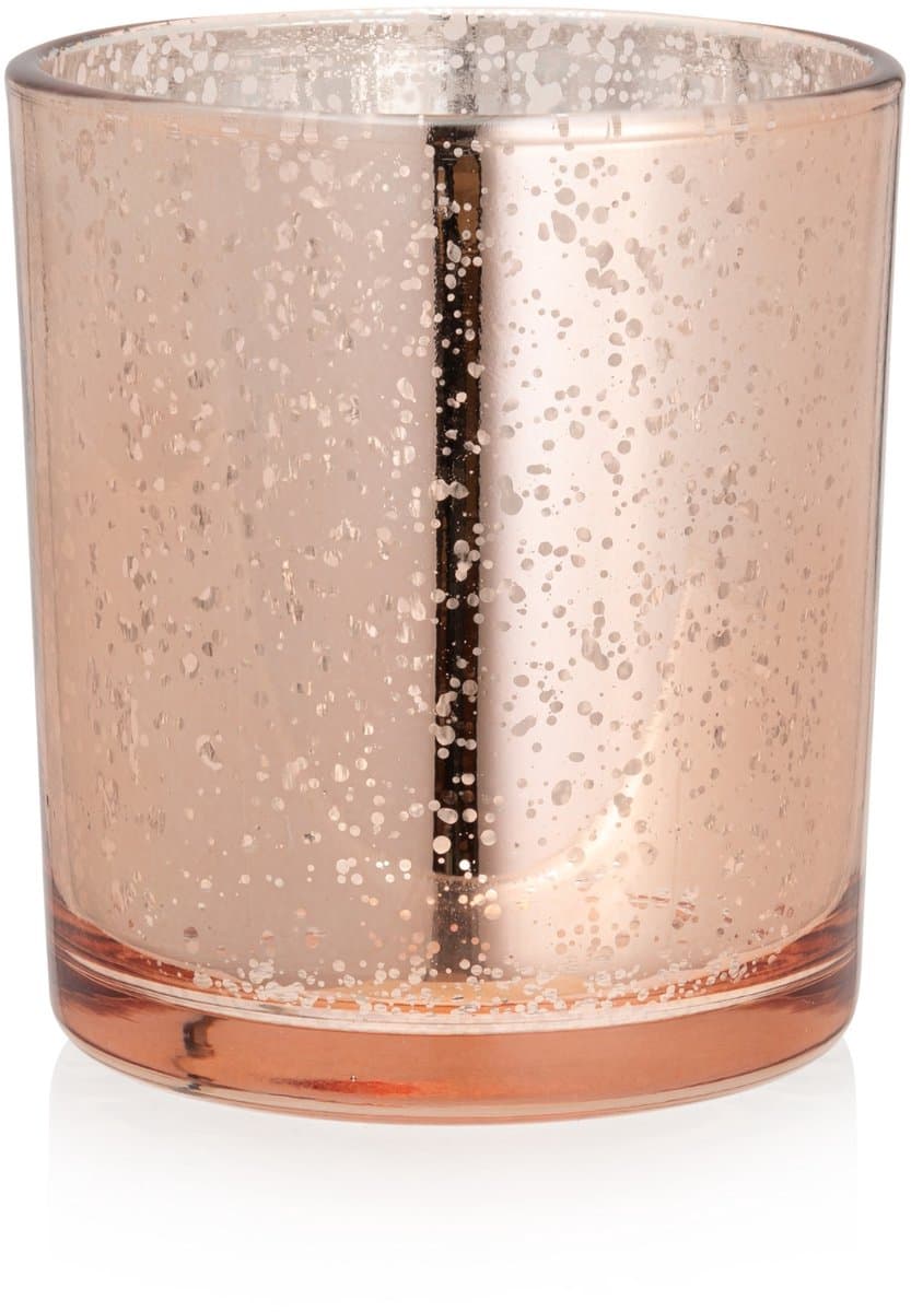 TopWosk - Glazen Houder voor Kaarsen - 200ml - Roze - Metornamenten
