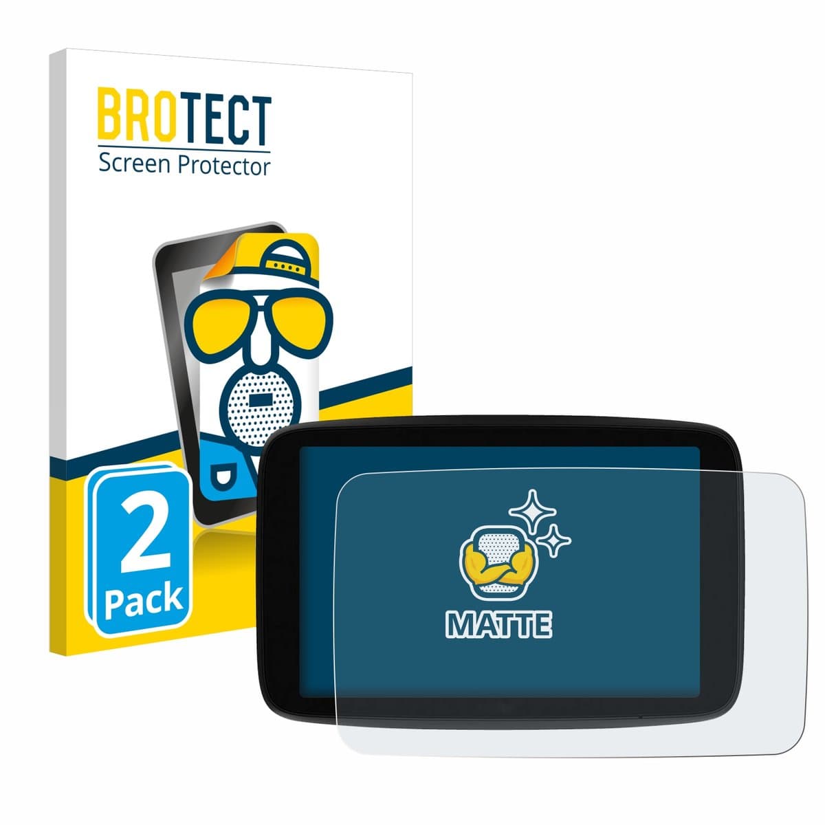 BROTECT - Screenprotector voor TomTom GO Superior 7" - Folie Beschermfolie matte 2 Stuks
